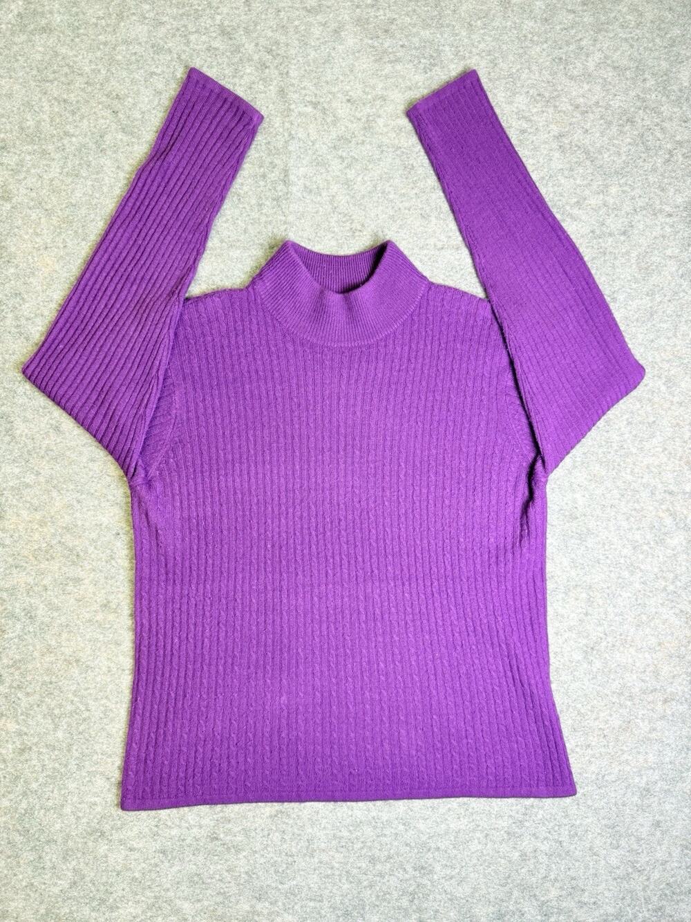 Studio Works Sweater Women Size M Purple Soft